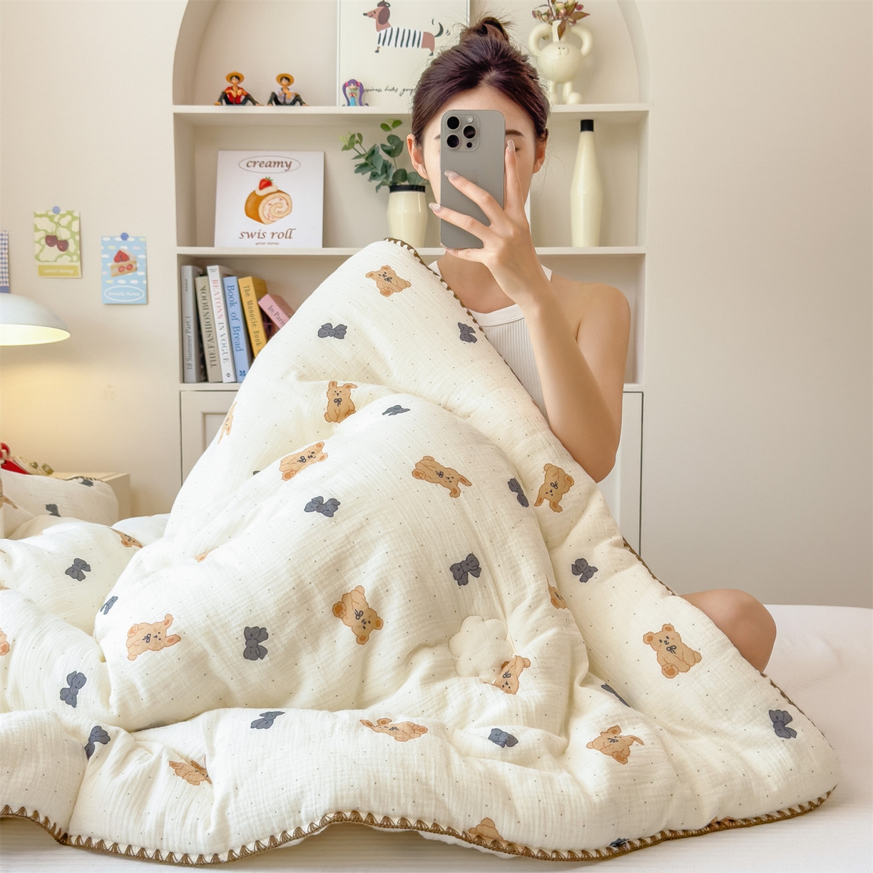 91家纺网 家纺一手货源 找家纺 观月轩家纺 2025新款全棉纯棉大豆冬被春秋被被子被芯（10%大豆纤维包检测） 冬被-小玩偶