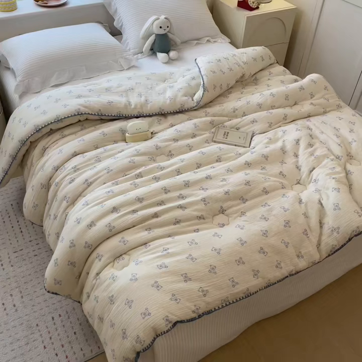 91家纺网 家纺一手货源 找家纺 观月轩家纺 2025新款全棉纯棉大豆冬被春秋被被子被芯（10%大豆纤维包检测） 冬被-熊多多