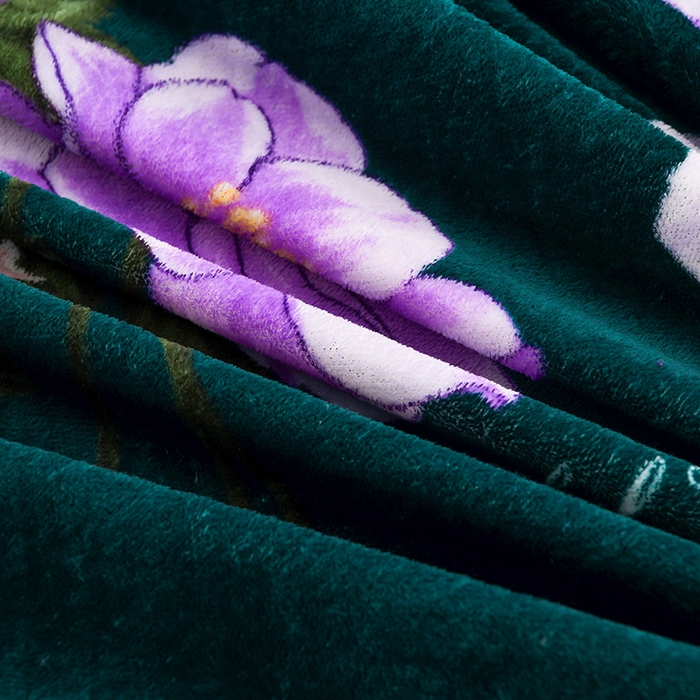 91家纺网 家纺一手货源 找家纺 牵依 2025新款金貂绒四件套牛奶绒四件套富贵花开