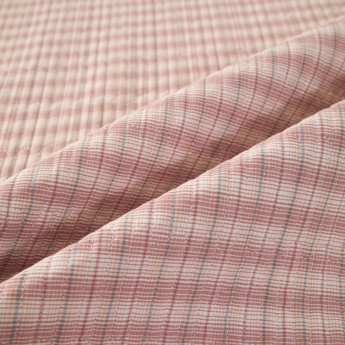 91家纺网 家纺一手货源 找家纺 佳笠家居 2025新款全棉纯棉水洗棉小格子加婴儿绒床笠单床笠单品床笠单件床笠 暖绒-柠檬粉