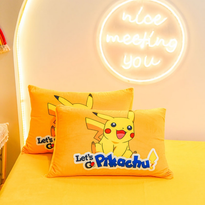 91家纺网 家纺一手货源 找家纺 ds生活馆 2025新款大版卡通水晶绒牛奶绒单枕套 快乐皮卡