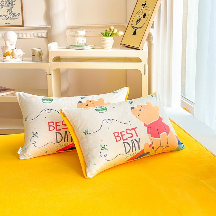 91家纺网 家纺一手货源 找家纺 （总）ds生活馆 2025新款大版卡通水晶绒牛奶绒单枕套