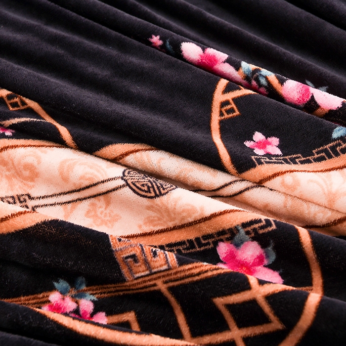 91家纺网 家纺一手货源 找家纺 牵依 2025新款金貂绒四件套牛奶绒四件套花好月圆