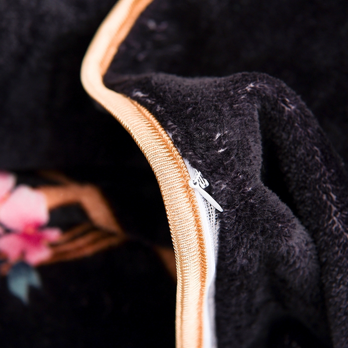 91家纺网 家纺一手货源 找家纺 牵依 2025新款金貂绒四件套牛奶绒四件套花好月圆