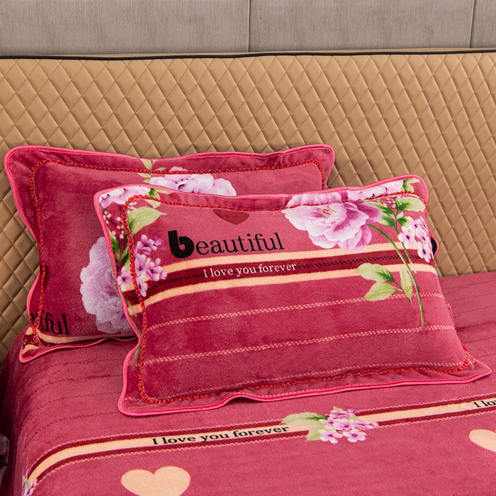 91家纺网 家纺一手货源 找家纺 牵依 2025新款金貂绒四件套牛奶绒四件套花香怡人