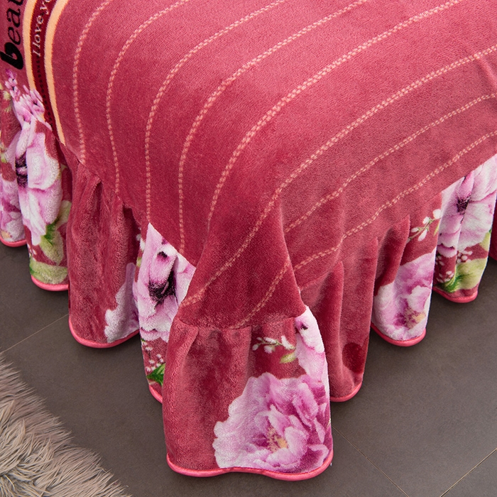 91家纺网 家纺一手货源 找家纺 牵依 2025新款金貂绒四件套牛奶绒四件套花香怡人