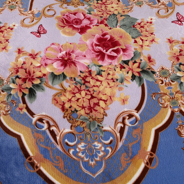 91家纺网 家纺一手货源 找家纺 牵依 2025新款金貂绒四件套牛奶绒四件套花韵