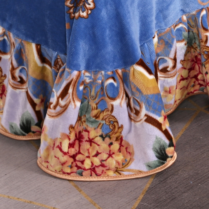 91家纺网 家纺一手货源 找家纺 牵依 2025新款金貂绒四件套牛奶绒四件套花韵