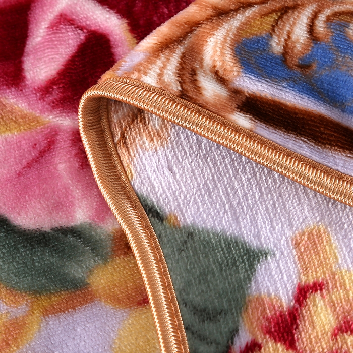 91家纺网 家纺一手货源 找家纺 牵依 2025新款金貂绒四件套牛奶绒四件套花韵