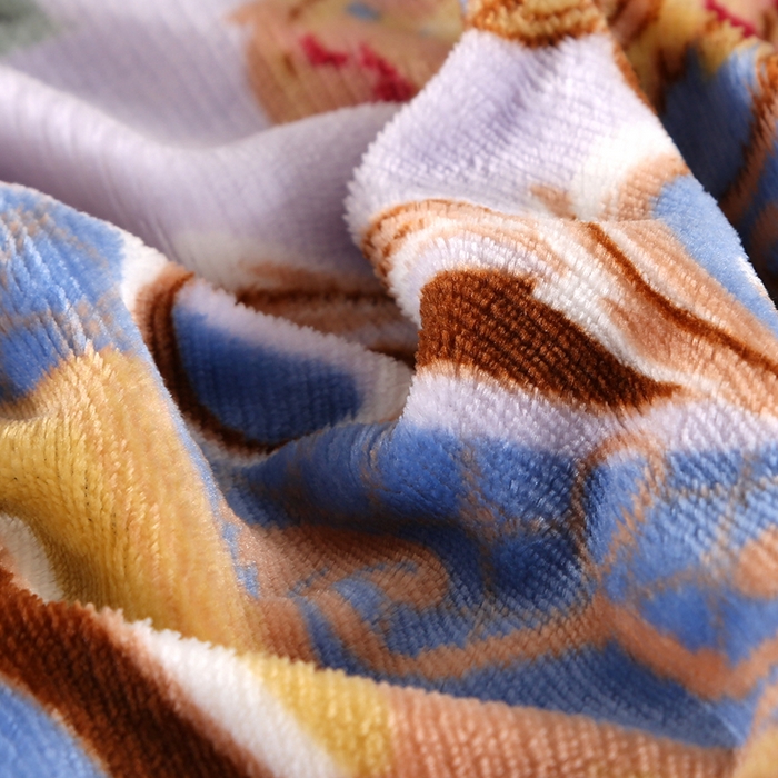 91家纺网 家纺一手货源 找家纺 牵依 2025新款金貂绒四件套牛奶绒四件套花韵