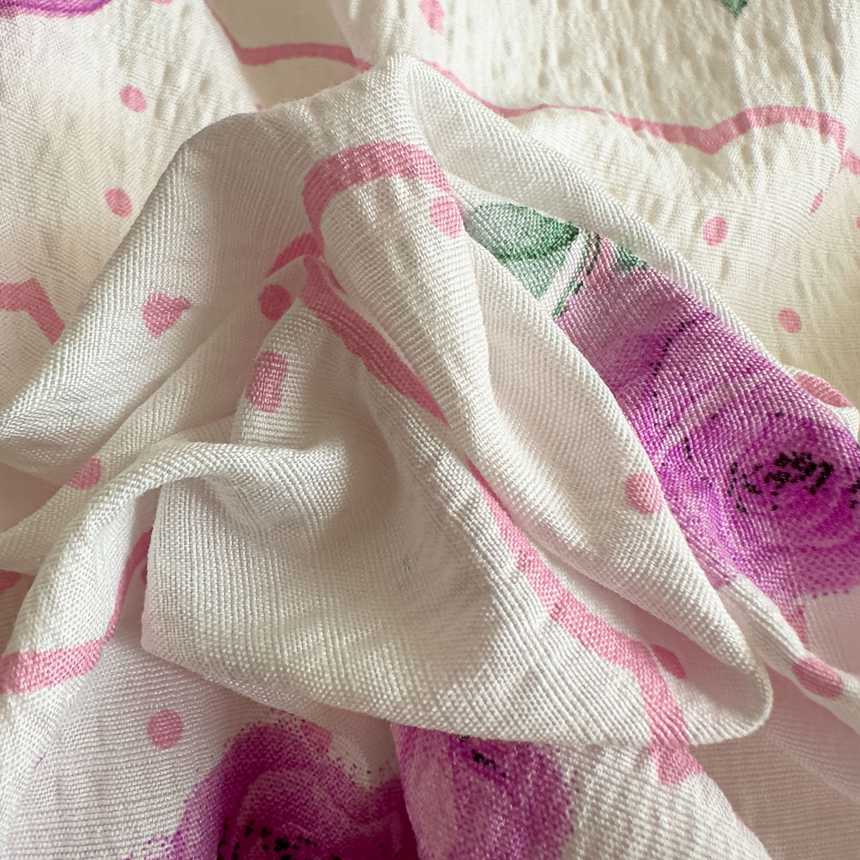 91家纺网 家纺一手货源 找家纺 卡斯诺家纺馆 2025新款A类皱皱棉双层纱印花四件套 流苏