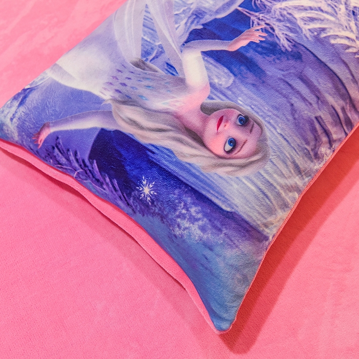 91家纺网 家纺一手货源 找家纺 ds生活馆 2025新款大版卡通水晶绒牛奶绒单枕套 冰雪皇后