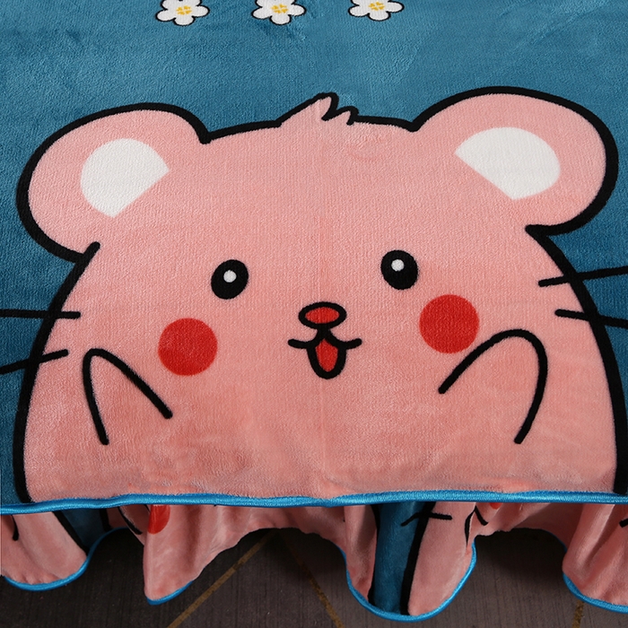 91家纺网 家纺一手货源 找家纺 牵依 2025新款金貂绒四件套牛奶绒四件套欢乐萌鼠