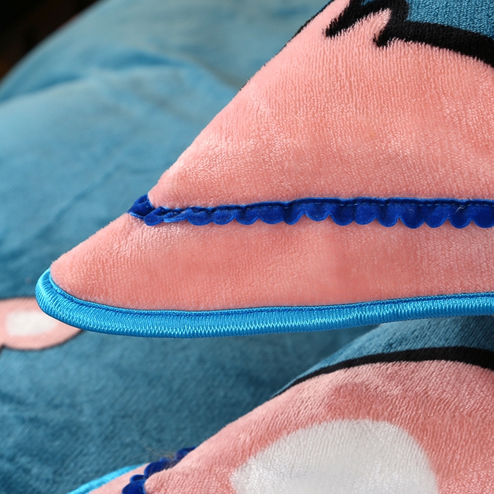 91家纺网 家纺一手货源 找家纺 牵依 2025新款金貂绒四件套牛奶绒四件套欢乐萌鼠