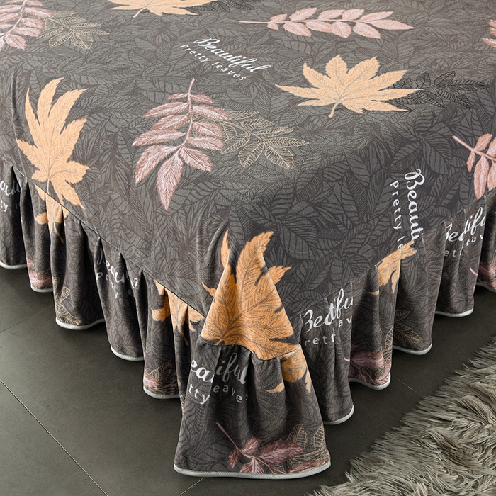 91家纺网 家纺一手货源 找家纺 牵依 2025新款金貂绒四件套牛奶绒四件套黄金叶