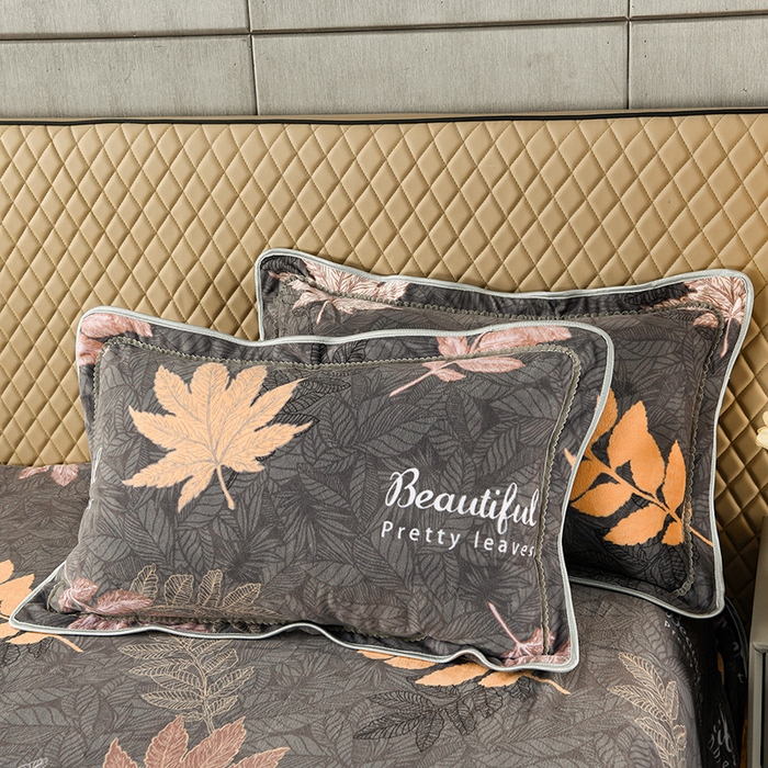 91家纺网 家纺一手货源 找家纺 牵依 2025新款金貂绒四件套牛奶绒四件套黄金叶