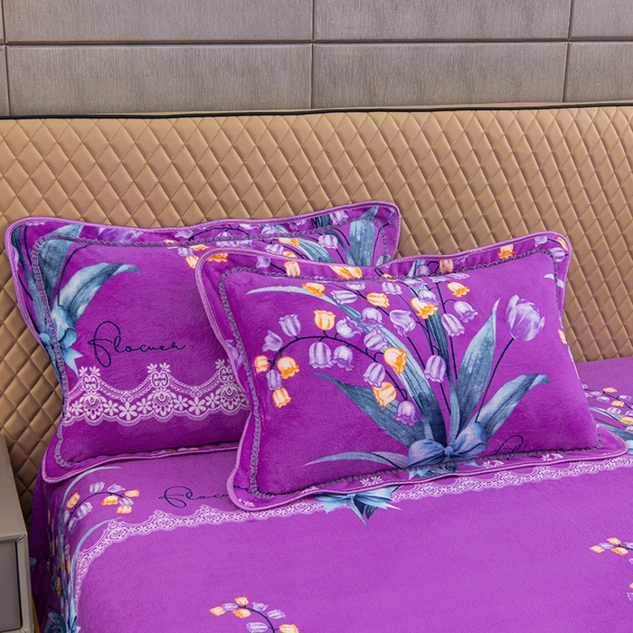 91家纺网 家纺一手货源 找家纺 牵依 2025新款金貂绒四件套牛奶绒四件套蓝玉凝香