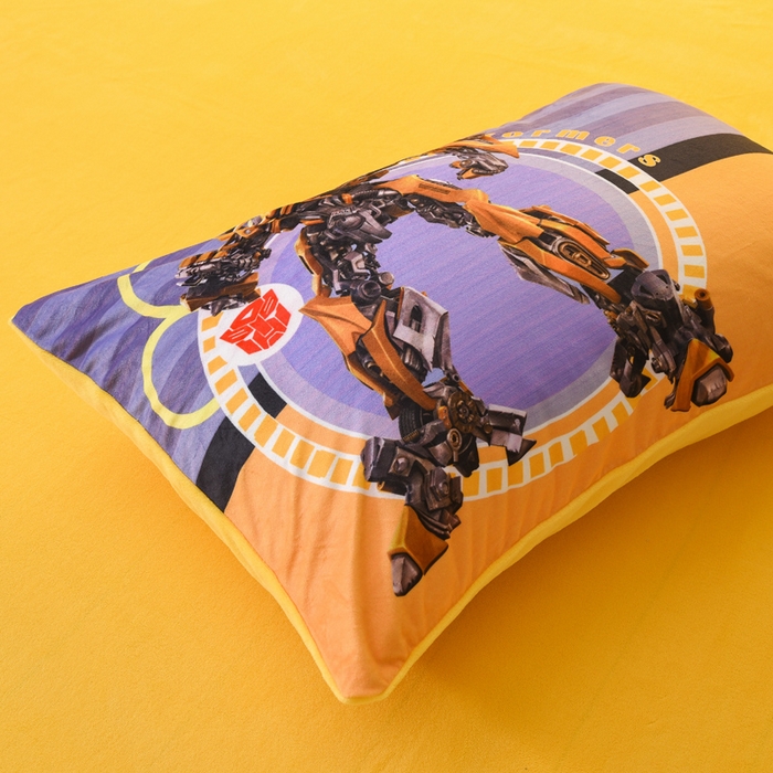 ds生活馆 2025新款大版卡通水晶绒牛奶绒单枕套 大黄蜂