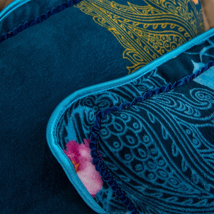 91家纺网 家纺一手货源 找家纺 牵依 2025新款金貂绒四件套牛奶绒四件套欧式花影