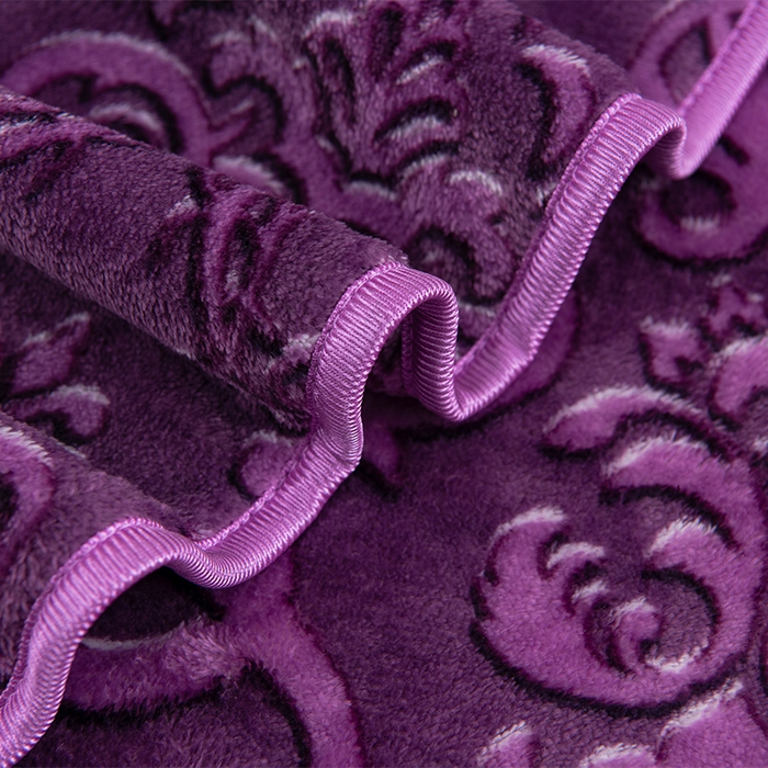 91家纺网 家纺一手货源 找家纺 牵依 2025新款金貂绒四件套牛奶绒四件套清雅-紫