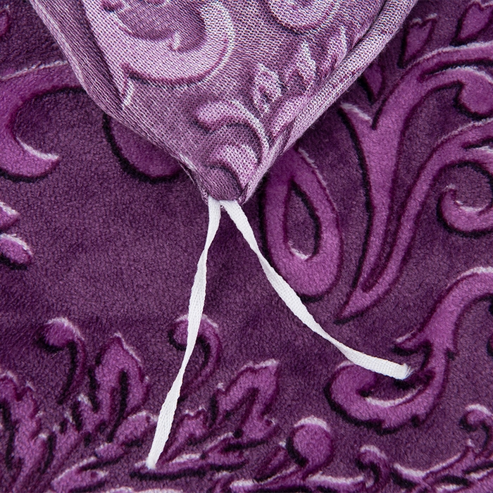 91家纺网 家纺一手货源 找家纺 牵依 2025新款金貂绒四件套牛奶绒四件套清雅-紫