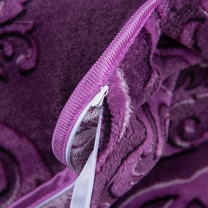 91家纺网 家纺一手货源 找家纺 牵依 2025新款金貂绒四件套牛奶绒四件套清雅-紫