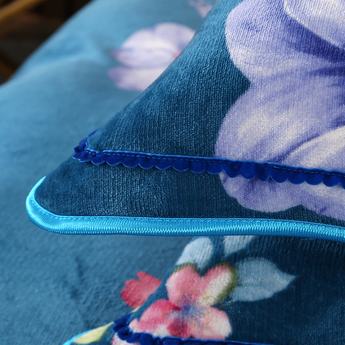 91家纺网 家纺一手货源 找家纺 牵依 2025新款金貂绒四件套牛奶绒四件套柔情花香