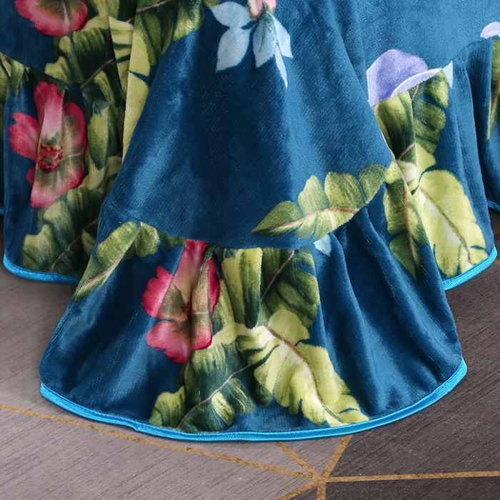 91家纺网 家纺一手货源 找家纺 牵依 2025新款金貂绒四件套牛奶绒四件套柔情花香