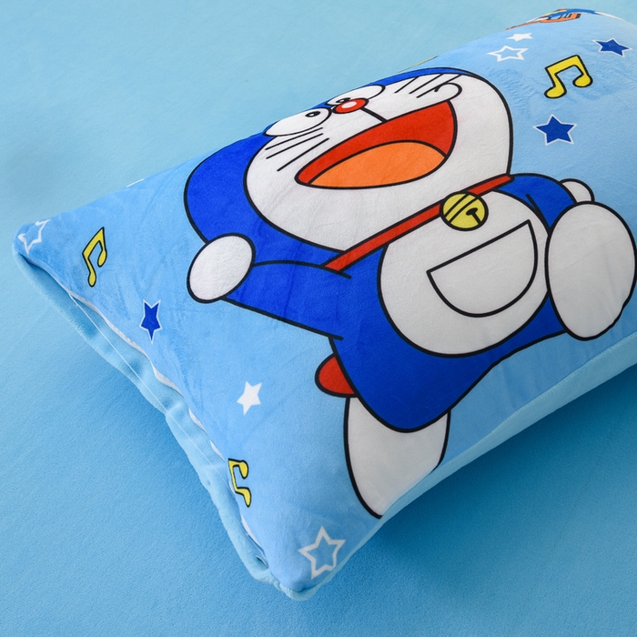 91家纺网 家纺一手货源 找家纺 ds生活馆 2025新款大版卡通水晶绒牛奶绒单枕套 音乐叮当