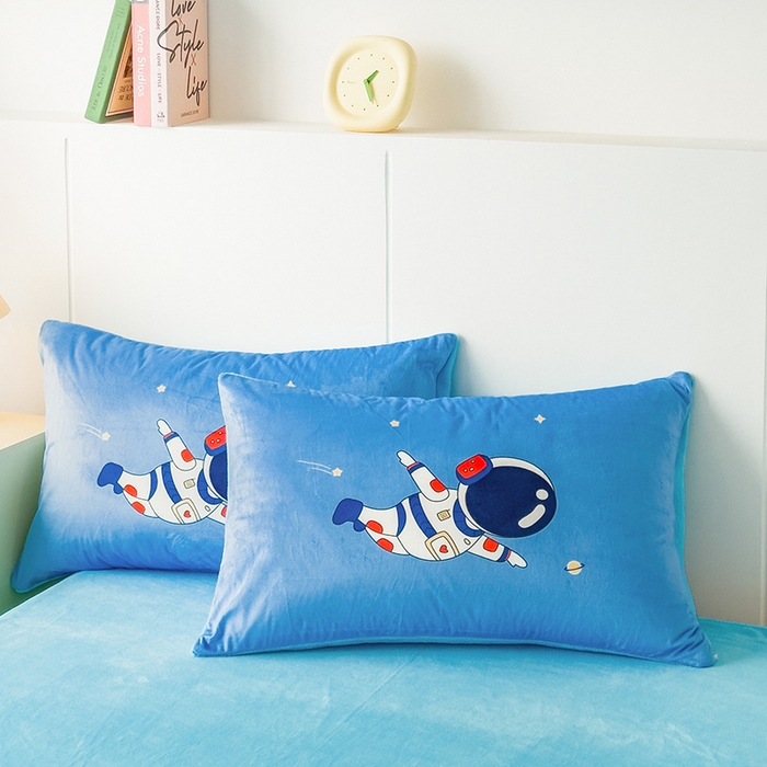 91家纺网 家纺一手货源 找家纺 （总）ds生活馆 2025新款大版卡通水晶绒牛奶绒单枕套