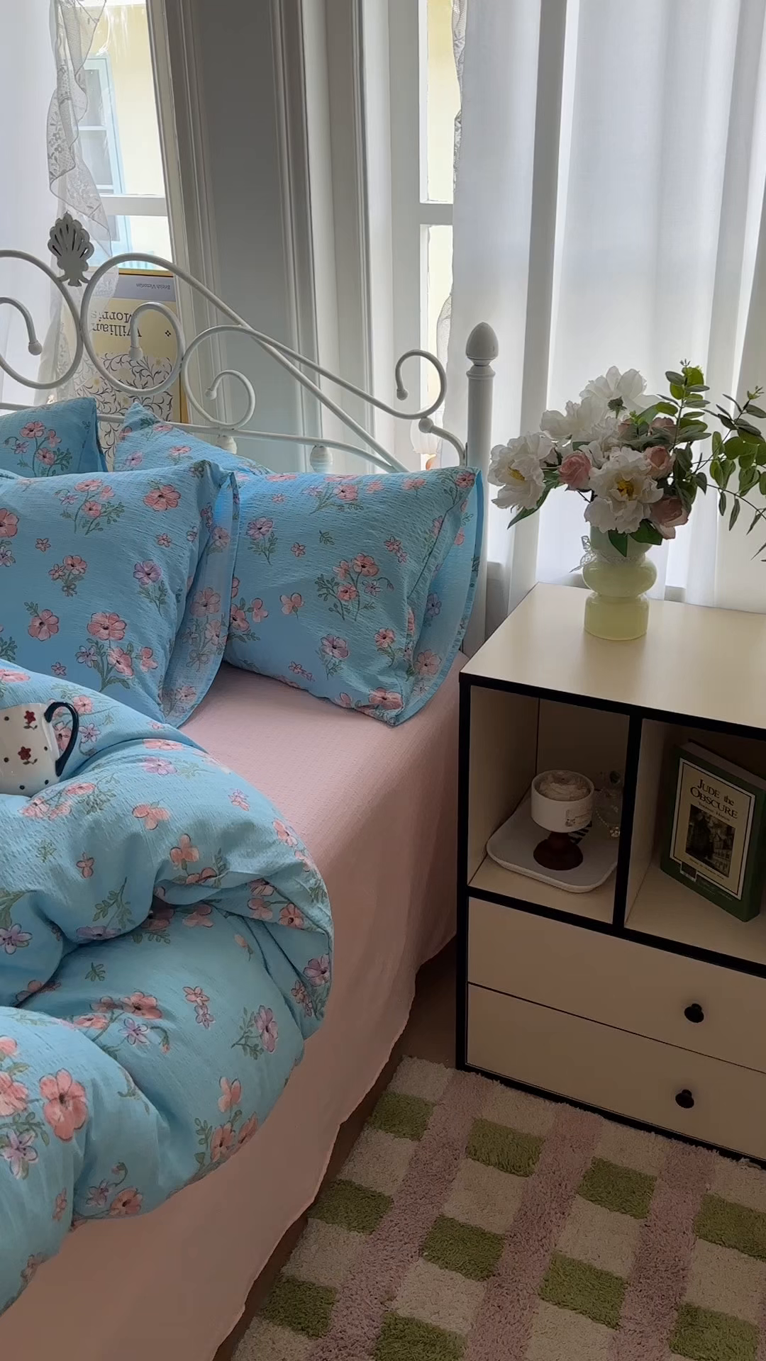 91家纺网 家纺一手货源 找家纺 卡斯诺家纺馆 2025新款A类皱皱棉双层纱印花四件套 泡沫之夏