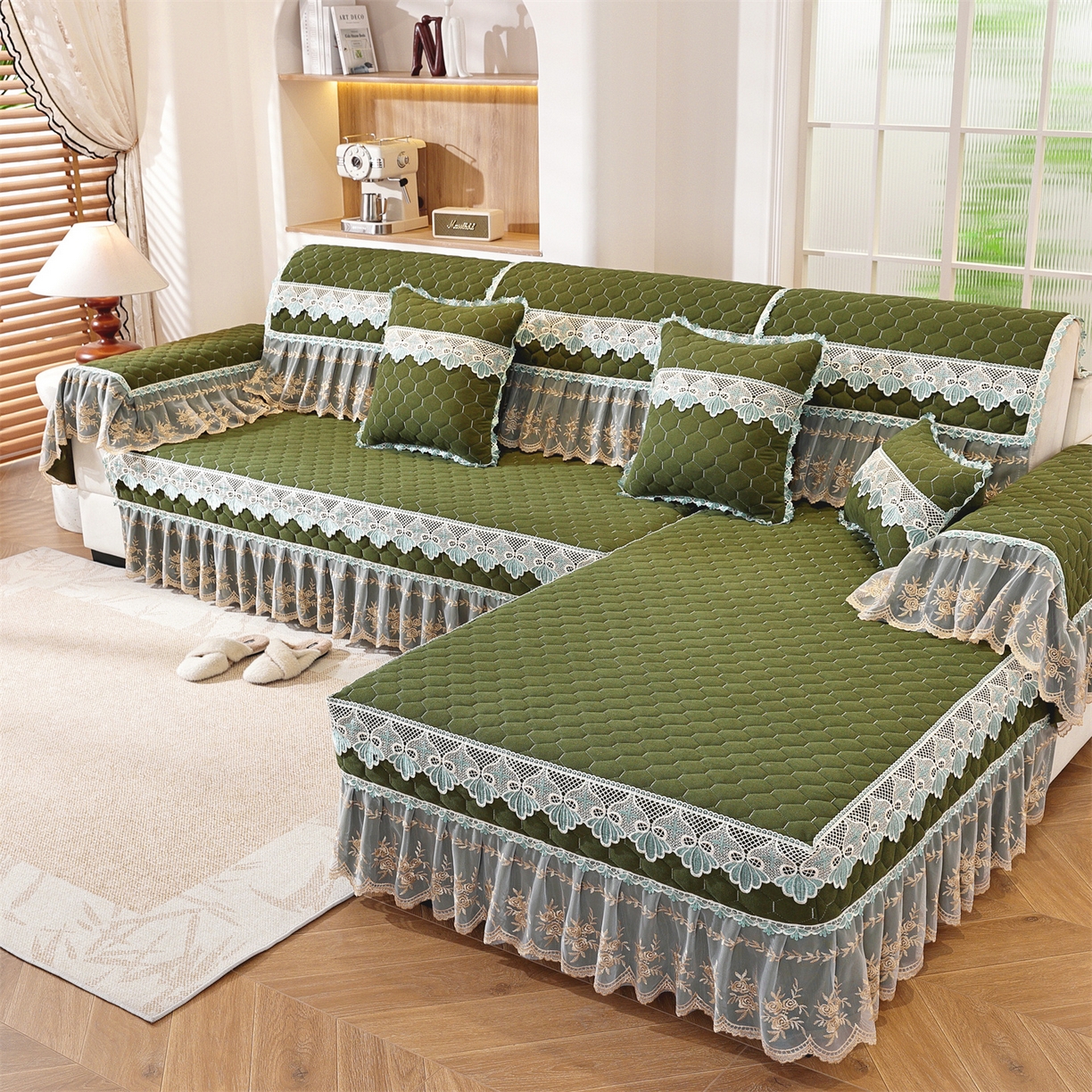 91家纺网 家纺一手货源 找家纺 （总）共鸣沙发垫 2025新款繁花沙发垫