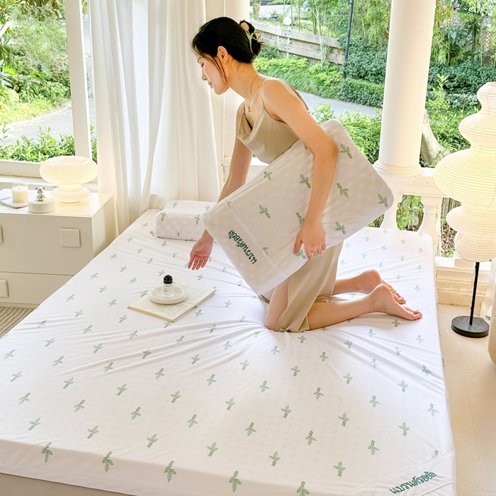 91家纺网 家纺一手货源 找家纺 美丽折家纺 2025新款鸟眼布乳胶床垫内套+针织棉床垫外套 二代