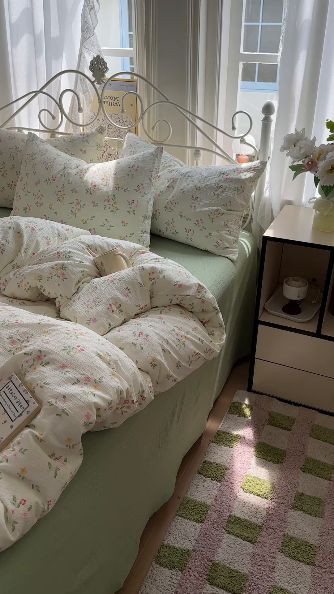 91家纺网 家纺一手货源 找家纺 卡斯诺家纺馆 2025新款A类皱皱棉双层纱印花四件套 沁园春