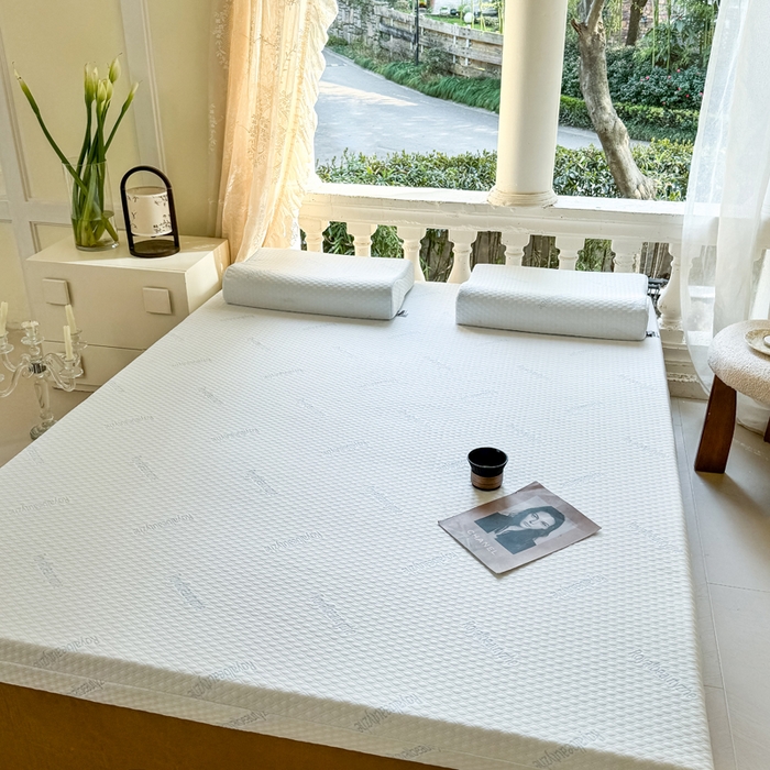 91家纺网 家纺一手货源 找家纺 美丽折家纺 2025新款鸟眼布乳胶床垫内套+针织棉床垫外套 三代