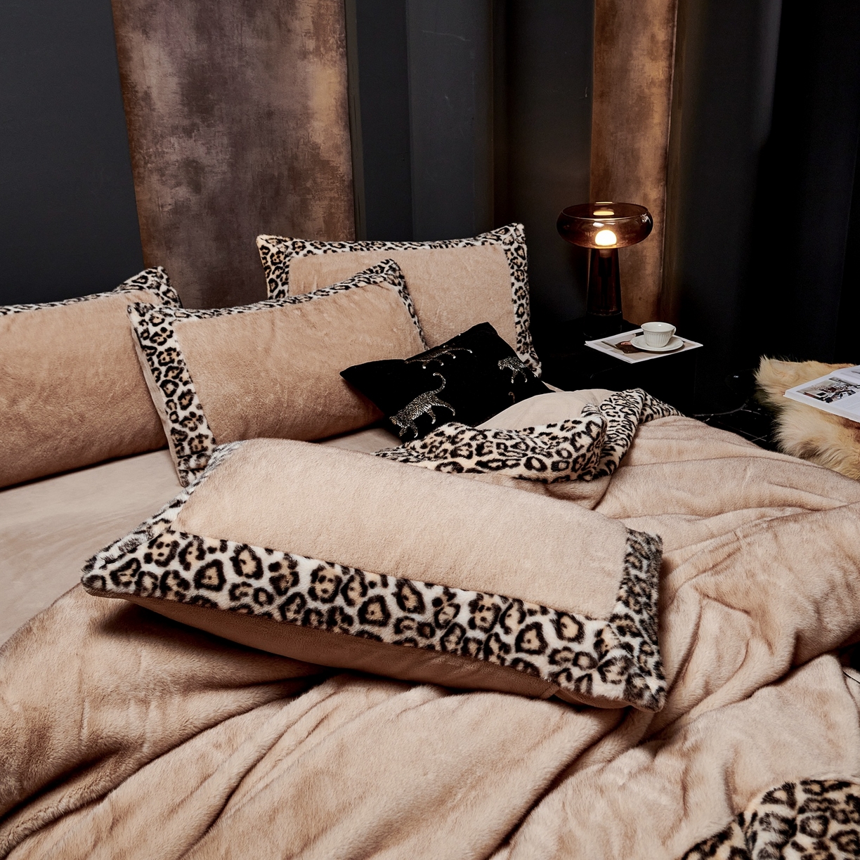 91家纺网 家纺一手货源 找家纺 优姿家纺 2025新款梦想家580克13斤半欧貂绒保暖四件套 梦想家-松树棕