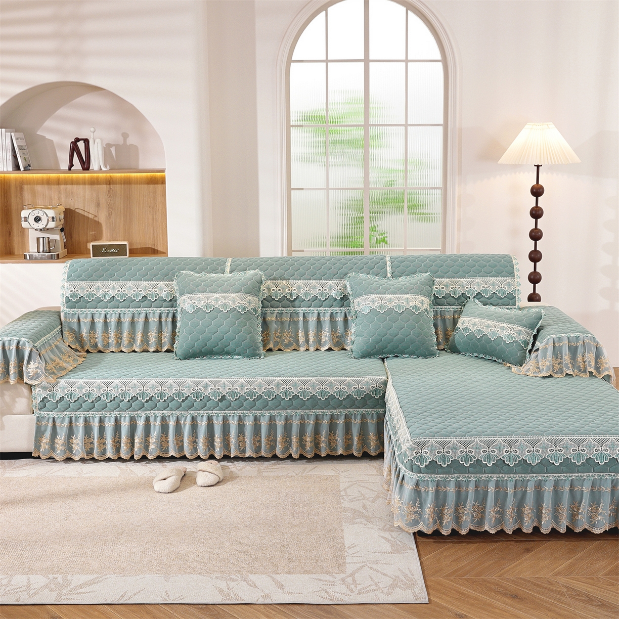 91家纺网 家纺一手货源 找家纺 （总）共鸣沙发垫 2025新款繁花沙发垫