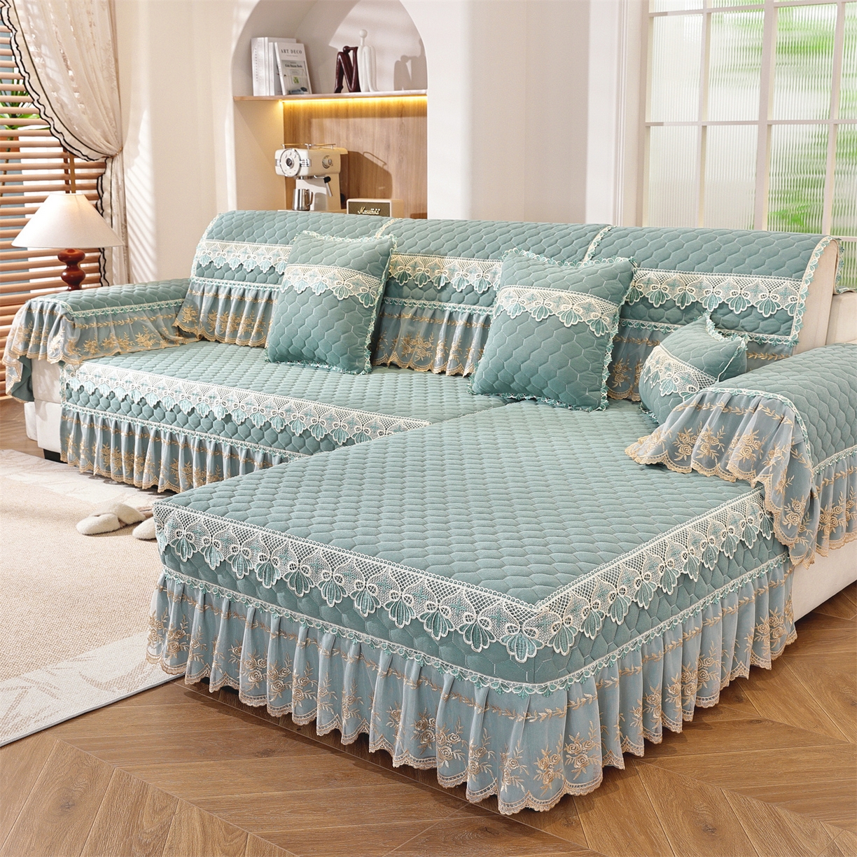 91家纺网 家纺一手货源 找家纺 （总）共鸣沙发垫 2025新款繁花沙发垫