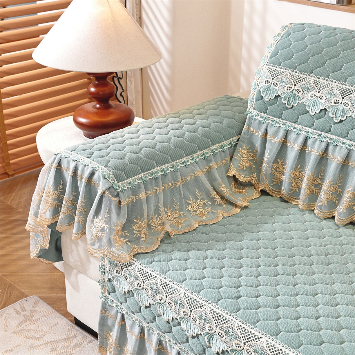 91家纺网 家纺一手货源 找家纺 （总）共鸣沙发垫 2025新款繁花沙发垫