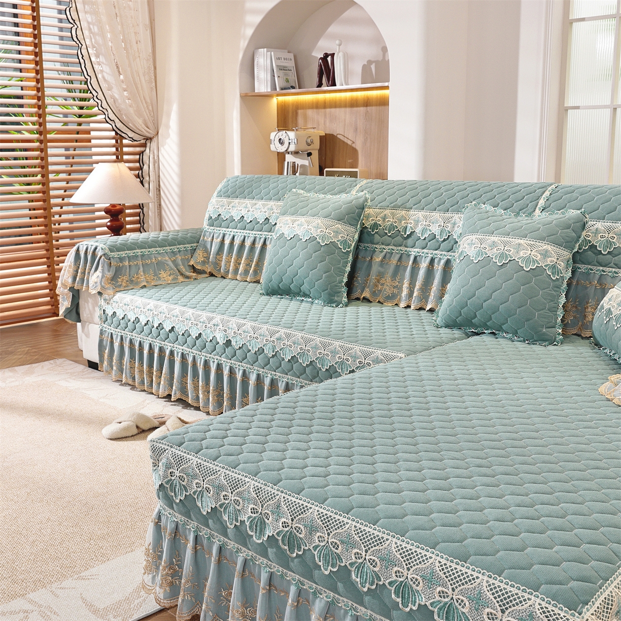 91家纺网 家纺一手货源 找家纺 （总）共鸣沙发垫 2025新款繁花沙发垫