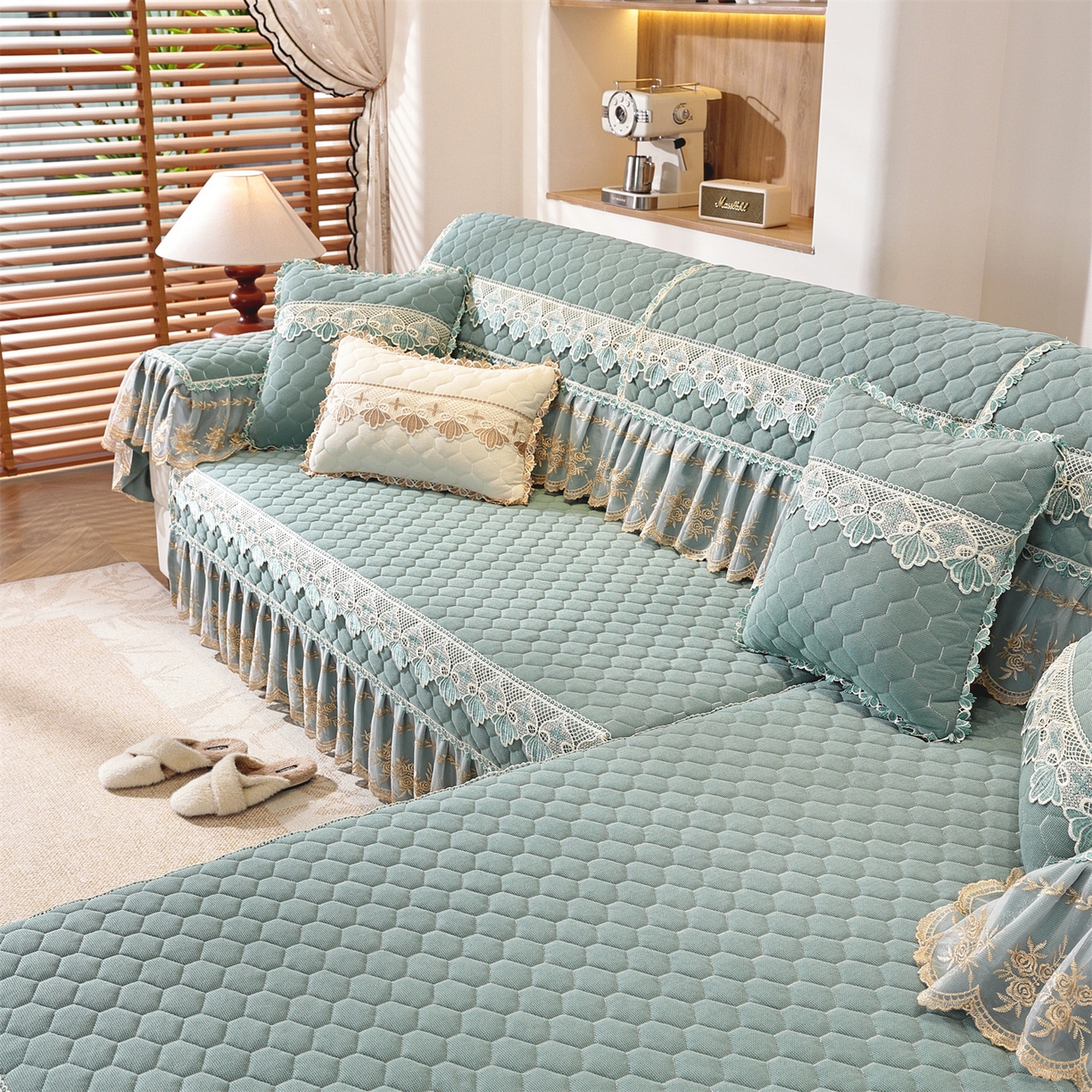 91家纺网 家纺一手货源 找家纺 （总）共鸣沙发垫 2025新款繁花沙发垫