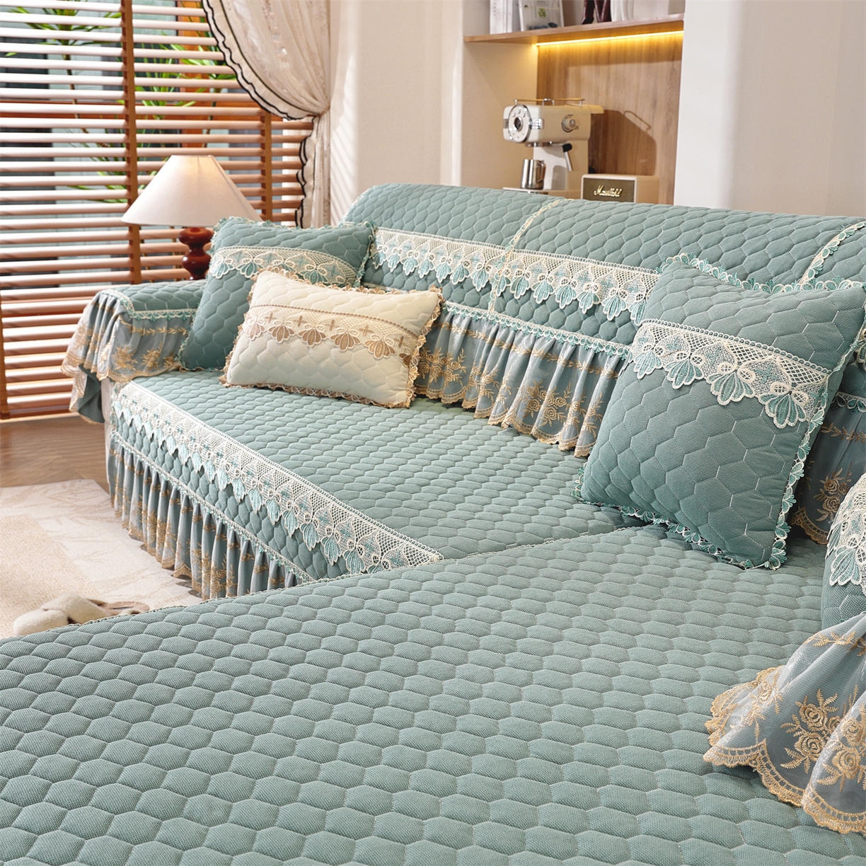 91家纺网 家纺一手货源 找家纺 （总）共鸣沙发垫 2025新款繁花沙发垫