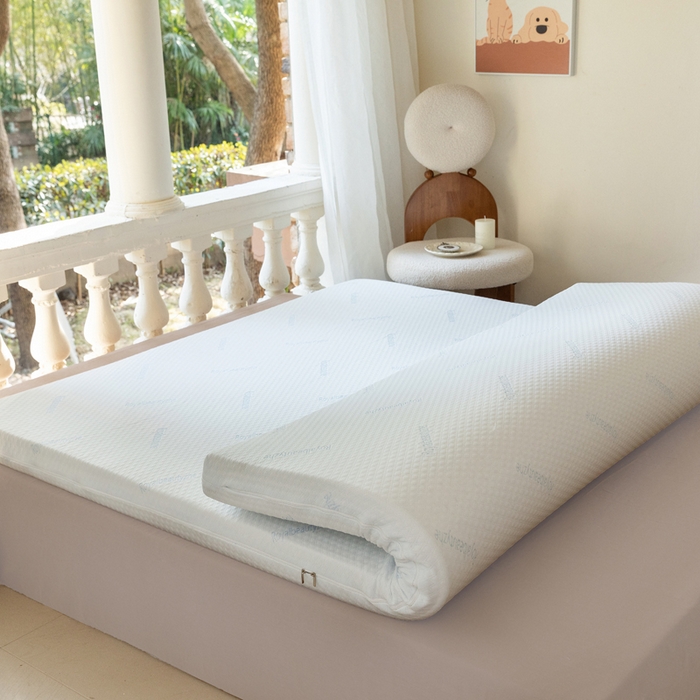 91家纺网 家纺一手货源 找家纺 美丽折家纺 2025新款双拉链头鸟眼布乳胶床垫内套 三代