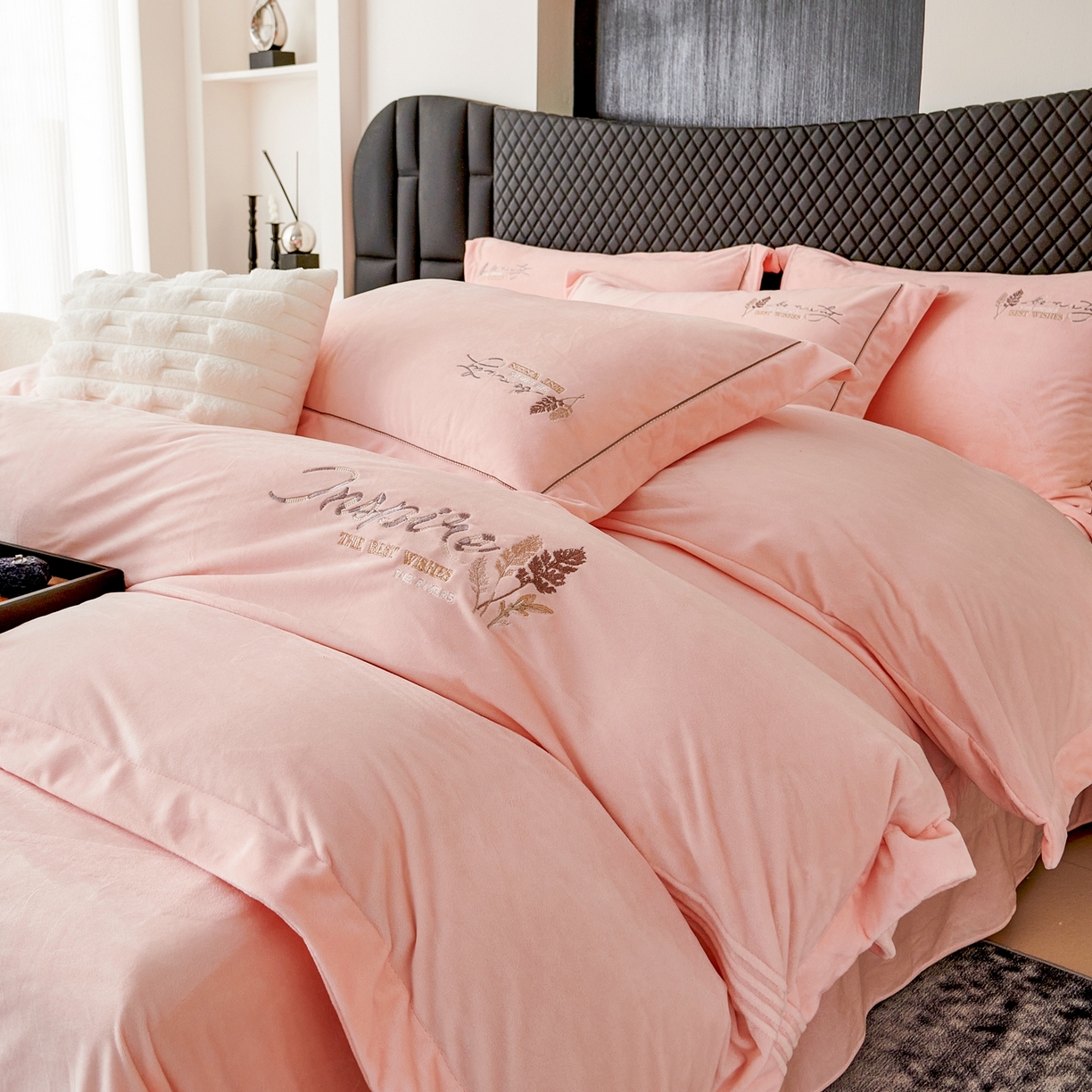 91家纺网 家纺一手货源 找家纺 （总）优姿家纺 2025新款冬野9斤全消光婴肤绒保暖四件套