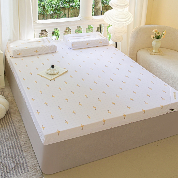 91家纺网 家纺一手货源 找家纺 美丽折家纺 2025新款双拉链头鸟眼布乳胶床垫内套 一代