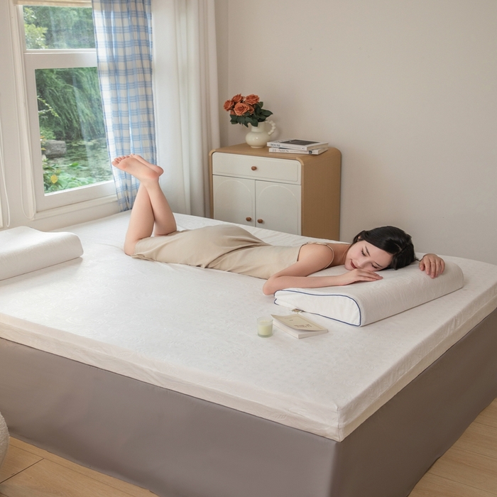 91家纺网 家纺一手货源 找家纺 美丽折家纺 2025新款鸟眼布乳胶床垫内套+针织棉床垫外套 玫瑰绒