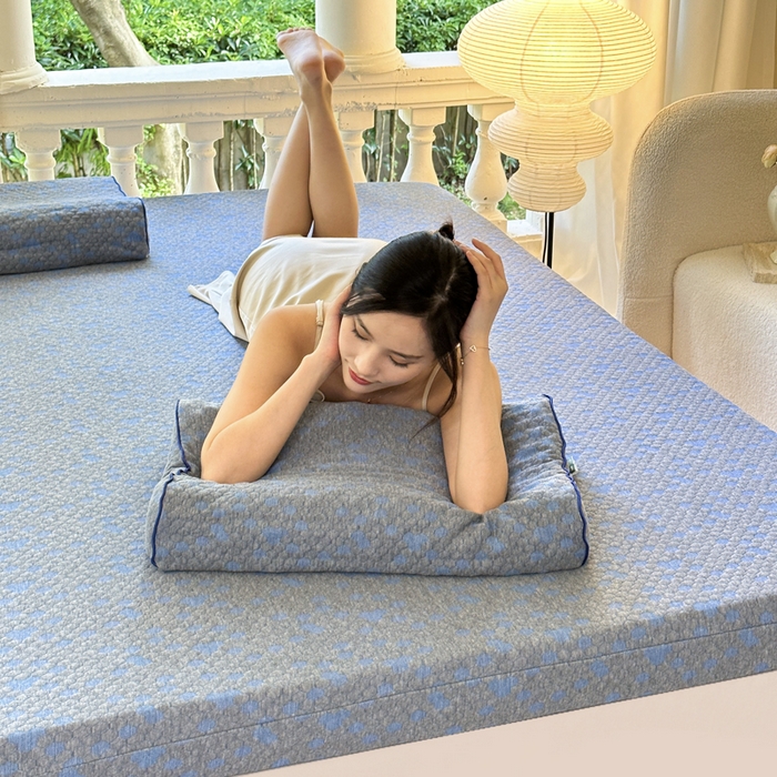 91家纺网 家纺一手货源 找家纺 美丽折家纺 2025新款鸟眼布乳胶床垫内套+针织棉床垫外套 竹炭款