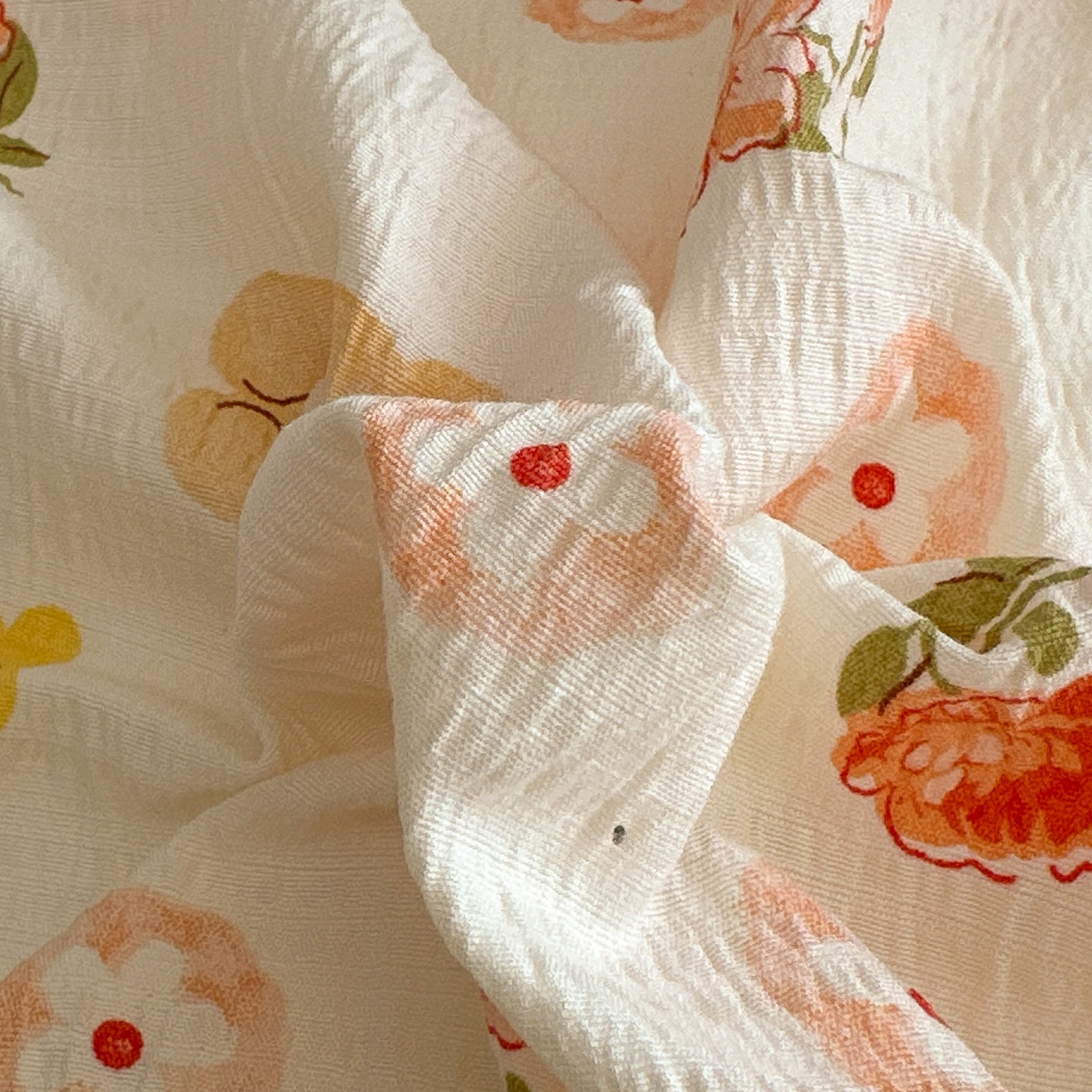 91家纺网 家纺一手货源 找家纺 卡斯诺家纺馆 2025新款A类皱皱棉双层纱印花四件套 晚晴