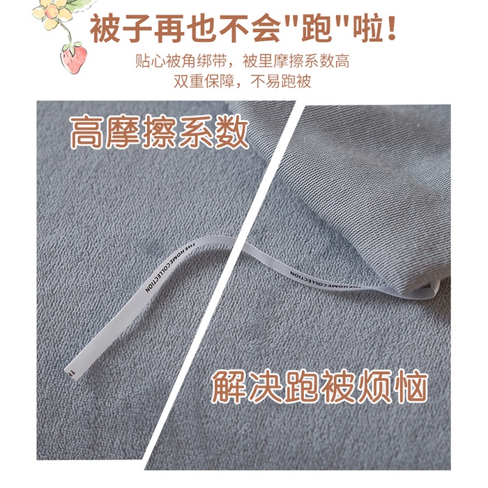 91家纺网 家纺一手货源 找家纺 眠博士 2025新款雕花加厚牛奶绒系列四件套 雕花款-卡洛灰