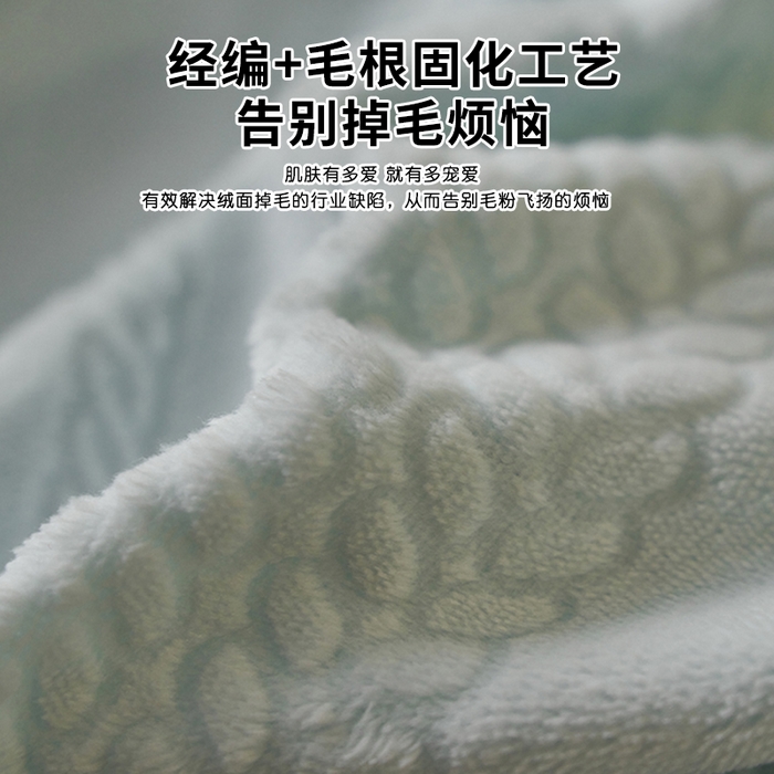 91家纺网 家纺一手货源 找家纺 眠博士 2025新款雕花加厚牛奶绒系列四件套 雕花款-卡洛蓝黄